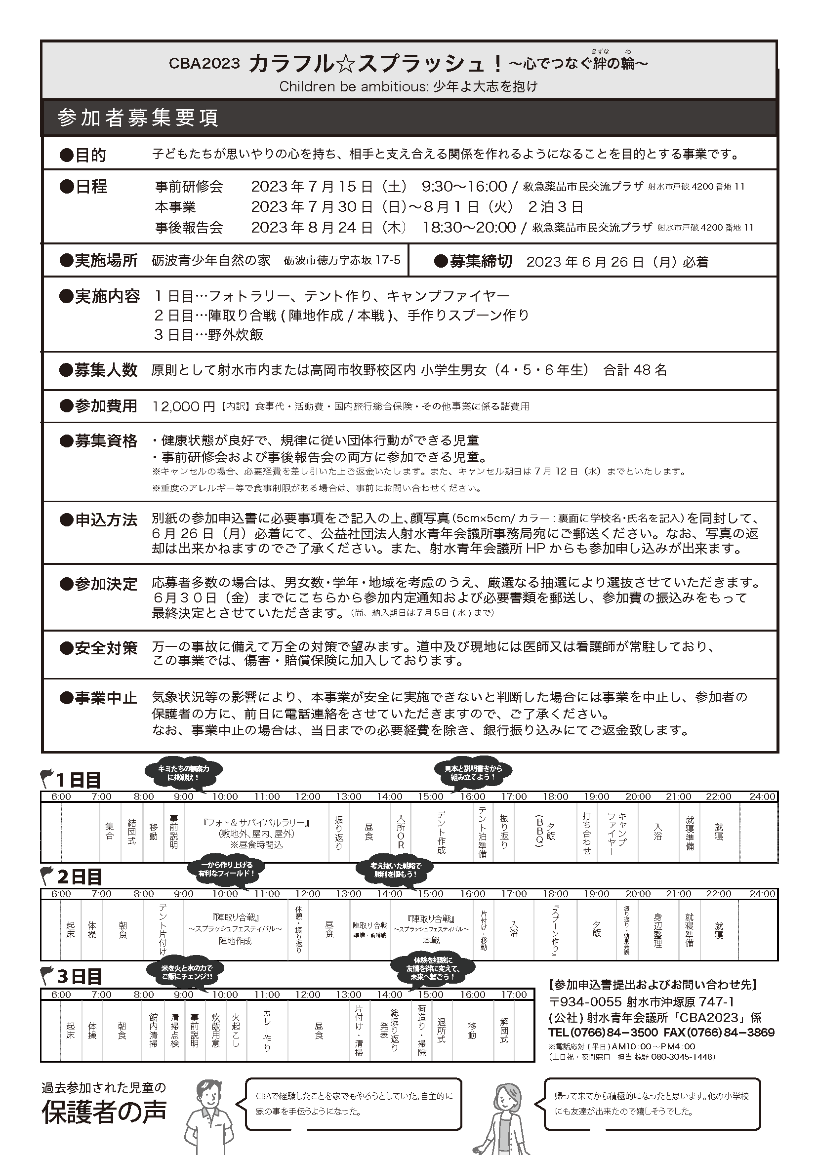 ＣＢＡ２０２３募集要項